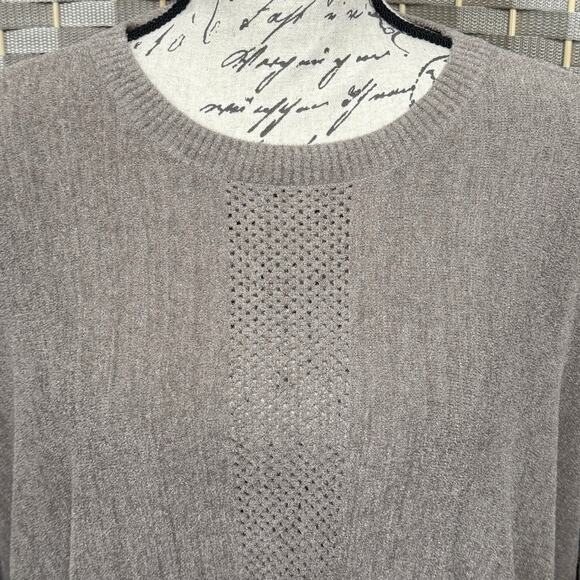 Barefoot Dreams Cozy Chic Ultra Lite Hi/Low Poncho S/M Beach Rock Tie Sides - Picture 4 of 9